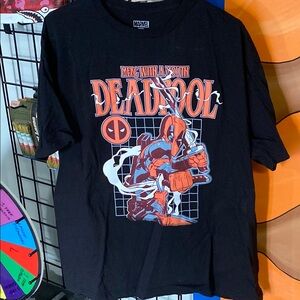 Marvel Black Deadpool Graphic T-Shirt